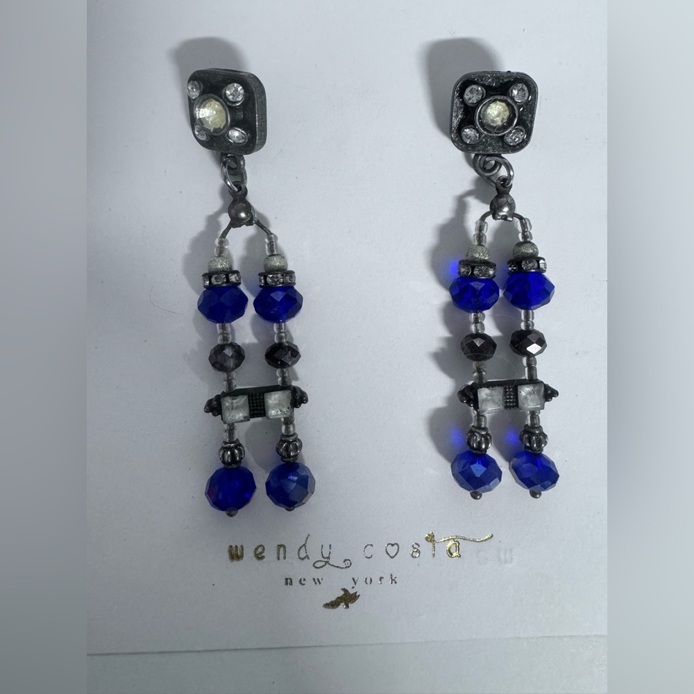 Cobalt blue dangle earrings